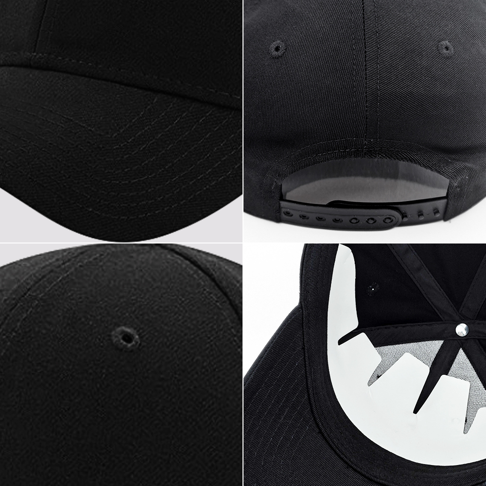 6 Panel Structured Baseball Cap with Snapback Enclosure - Image 3