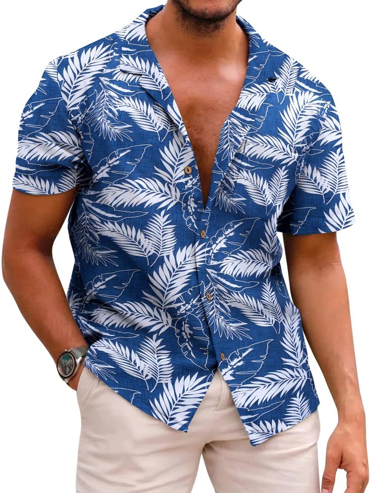 Mens Hawaiian Short Sleeve Shirt - Image 2