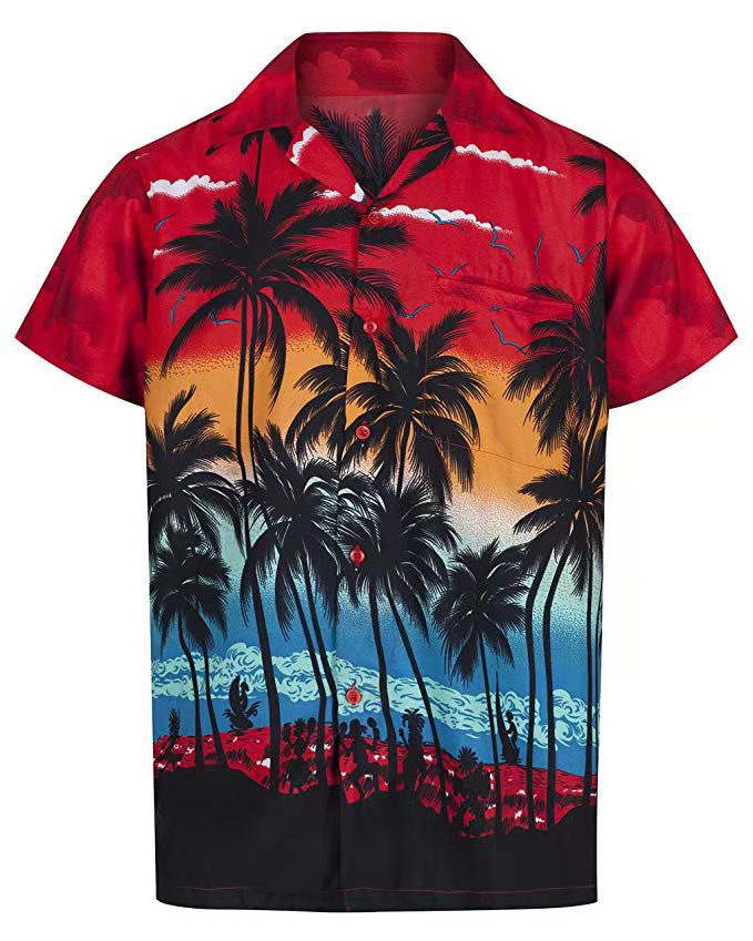 Mens Hawaiian Short Sleeve Shirt - Image 3