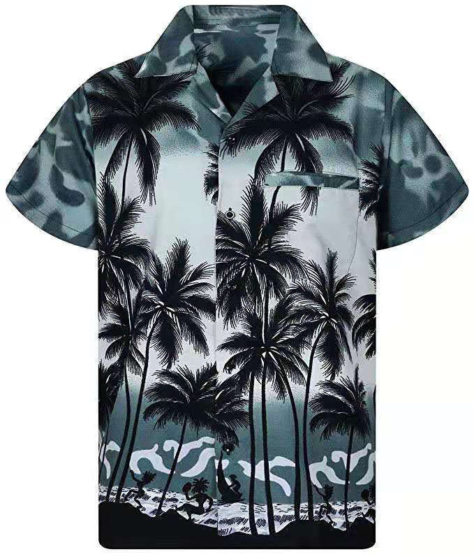 Mens Hawaiian Short Sleeve Shirt - Image 4