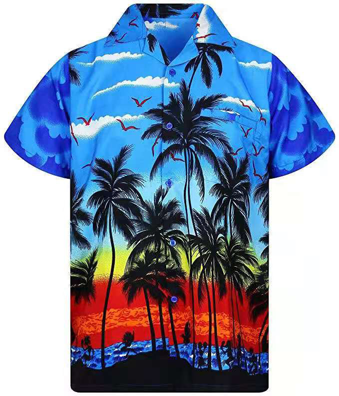Mens Hawaiian Short Sleeve Shirt - Image 5