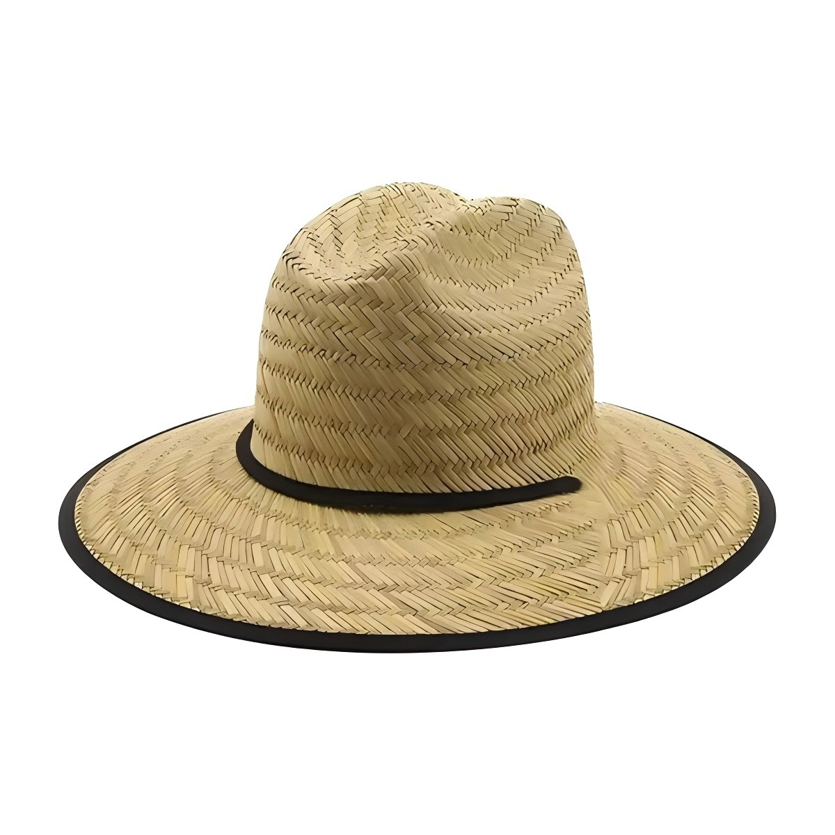 Lifeguard Straw Hat with Color Underbrim & Patch - Image 3