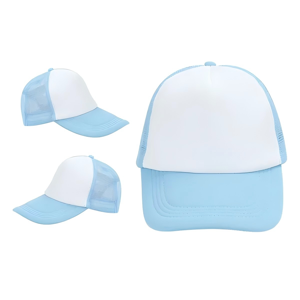 Two Tone Foam Trucker Mesh Cap - Image 9