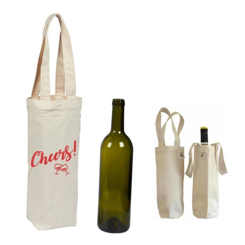 Canvas Single Bottle Tote