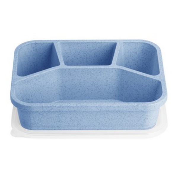 Eco-Friendly Wheat Straw 4-Compartment Bento Lunch Box - Image 4