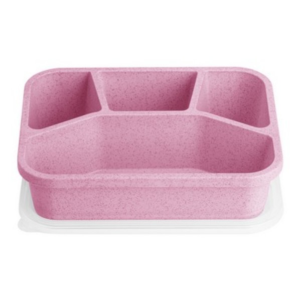 Eco-Friendly Wheat Straw 4-Compartment Bento Lunch Box - Image 5