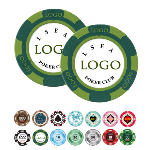 39mm Premium Full-Color Ceramic Chips – Custom Poker & Golf Markers