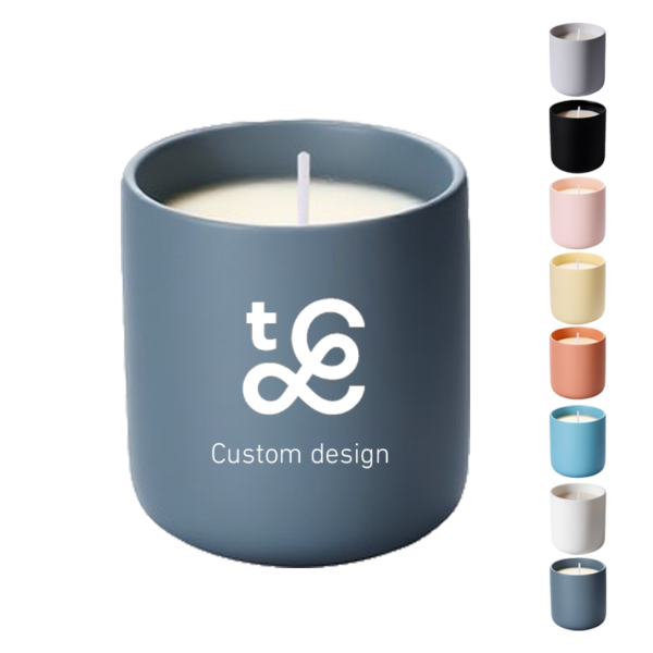 SAS002 12 oz. Premium Scented Soy Candle in Elegant Ceramic Vessel