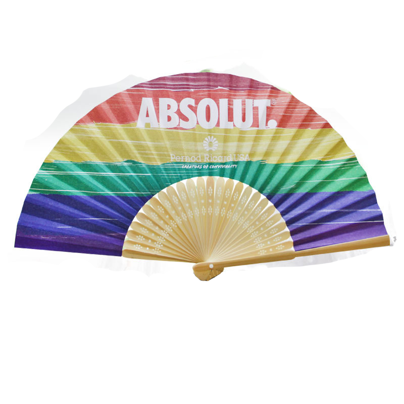 Eco-Friendly Foldable Bamboo Paper Fan – Full Color Custom Print - Image 2