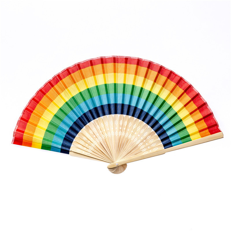 Eco-Friendly Foldable Bamboo Paper Fan – Full Color Custom Print - Image 3