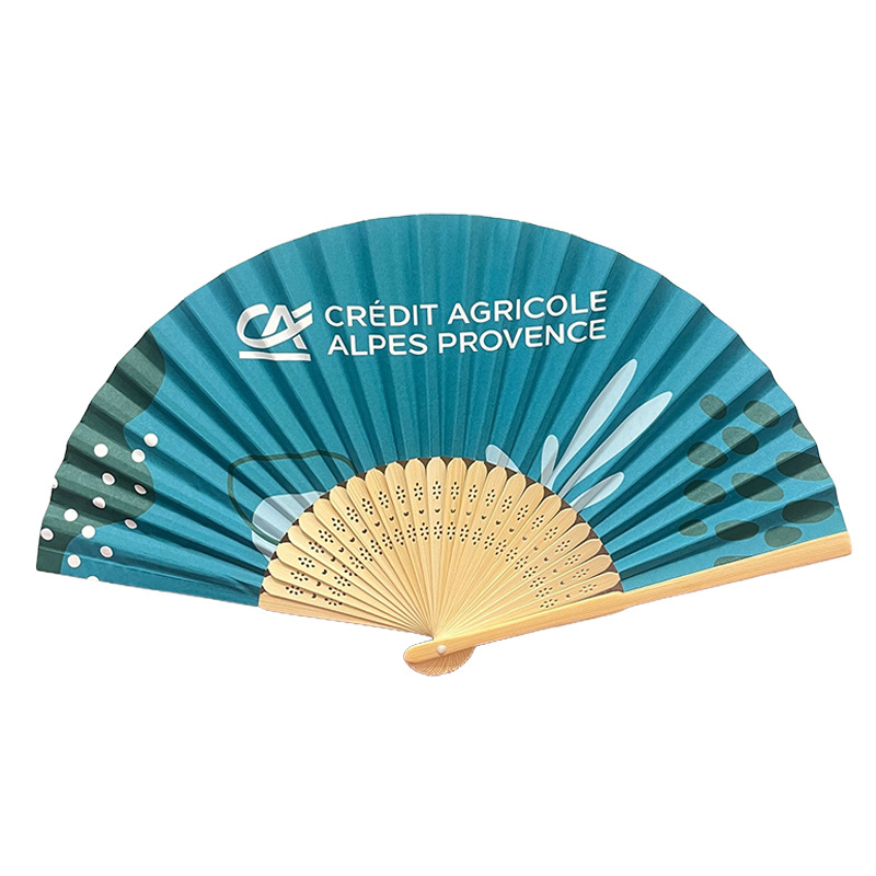 Eco-Friendly Foldable Bamboo Paper Fan – Full Color Custom Print - Image 6