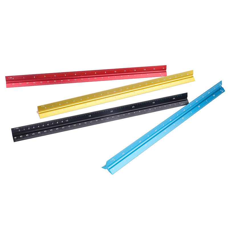 12” Triangular Engineer Scale Ruler, Plastic Material & PP Pack Box - Image 2