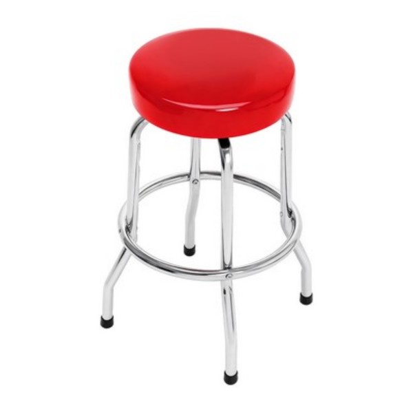 25" H Iron Backless Swivel Bar Stool - Image 3
