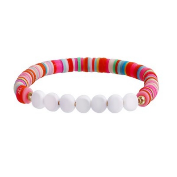 Custom Handmade Stackable Letter Beaded Soft Clay Bracelet - Image 6