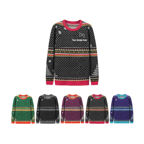 SAS081 Custome Jacquard Knitted Sweater
