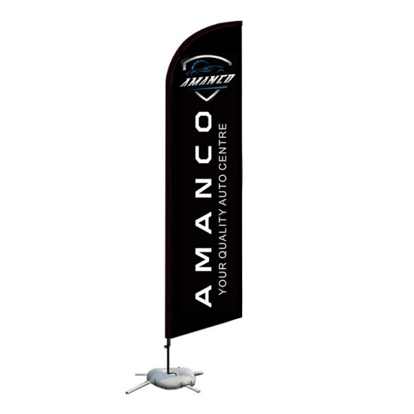 9ft Double Sided Printed Feather Beach Flag Kit W/ Cross Base & Water Bag - Image 8