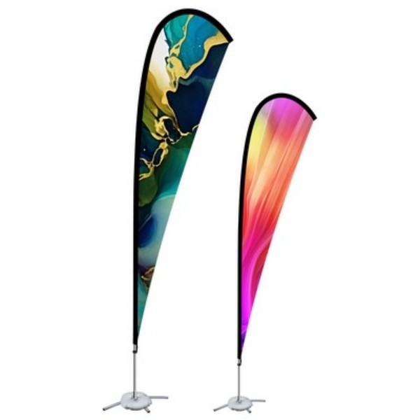 9ft Double Sided Printed Feather Beach Flag Kit W/ Cross Base & Water Bag - Image 6