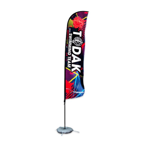9ft Double Sided Printed Feather Beach Flag Kit W/ Cross Base & Water Bag - Image 10