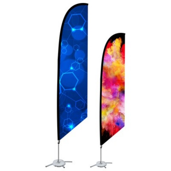9ft Double Sided Printed Feather Beach Flag Kit W/ Cross Base & Water Bag - Image 12