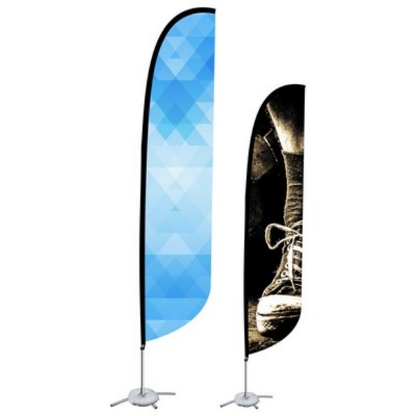 9ft Double Sided Printed Feather Beach Flag Kit W/ Cross Base & Water Bag - Image 3