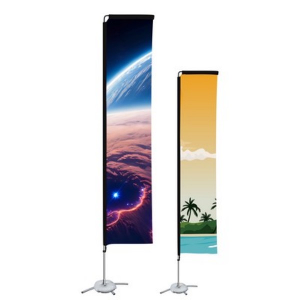 9ft Double Sided Printed Feather Beach Flag Kit W/ Cross Base & Water Bag - Image 4