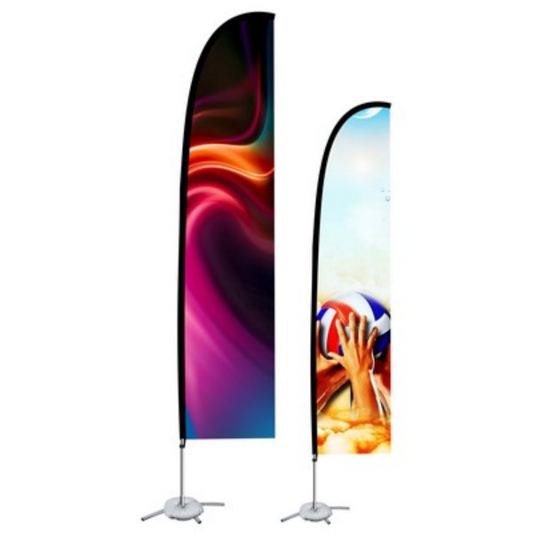 9ft Double Sided Printed Feather Beach Flag Kit W/ Cross Base & Water Bag - Image 5