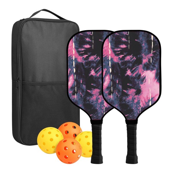 Custom Full Color Pickleball Racket Paddle & Ball Set w/ Carrying Bag