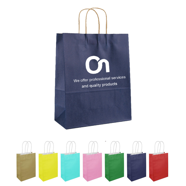 SUS未标题-110 White Kraft Paper Shopping Bag